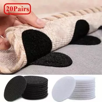 20 шт. прочных самоклеящихся наклеек с точками, самоклеящиеся нескользящие наклейки, самоклеящиеся двухсторонние наклейки для захвата ковров 5pcs белый