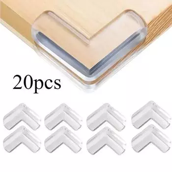 20 шт. Прозрачная ПВХ-накладка для защиты от столкновений, защитный уголок для окна, детский защитный уголок для стола 20pcs