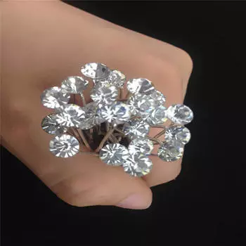 20 шт., прозрачные хрустальные стразы, стразы, свадебные заколки для волос для выпускного вечера, заколка для волос