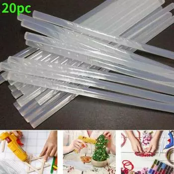 20 шт., прозрачные термоплавкие клеевые палочки для электрического клеевого пистолета, автомобильный аудио клей для ремонта, универсальный клей 10pcs
