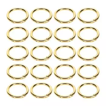 20 шт. пружинных колец O диаметром 1,61 дюйма толщиной 0,2 дюйма, прочные медные компактные пружинные пряжки для брелка