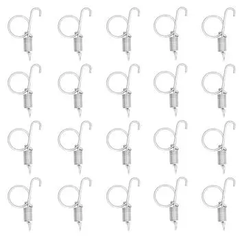 20 шт. пружинный крючок для двери клетки металлический палец пружинный защелка крючок для фиксации двери клетки для кроликов домашних животных фермерство