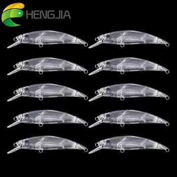 20 шт., пустой тонущий воблер Minnow, неокрашенная жесткая приманка, 8 см, 9 г, рыболовные приманки, снасти, жесткие рыболовные приманки