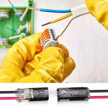 20 шт. разъемов Двухпроводные вставные разъемы для светодиодных лент 2-контактные разъемы для проводов низкого напряжения с запирающей пряжкой Разъемы для быстрого подключения 20PCS