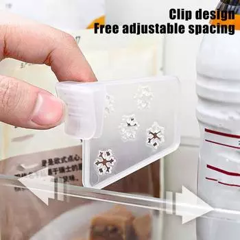 20 шт. разделители полок для дверей холодильника с гладкими краями и без заусенцев, многоцелевой органайзер для холодильника, регулируемые разделители 20PCS