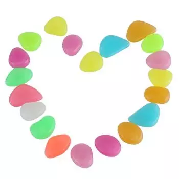 20 шт., разноцветные искусственные рыбы, светящиеся камни, рок, аквариум, сад, дорожные украшения