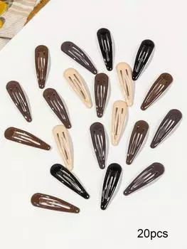 20 шт. разноцветных металлических заколок для волос для женщин, черные заколки BB для женщин, милые аксессуары для укладки волос конфетного цвета