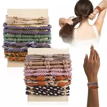 20 шт., резинки для волос, милые веревки для волос в винтажном стиле, браслеты для вьющихся волос, толстые, без повреждений, женские аксессуары B