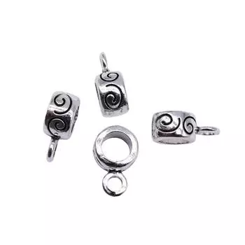 20 шт. резные футболки, бусины, подвески, компоненты ювелирных изделий, аксессуары, античное серебро, цвет цинкового сплава, 12X8X5 мм