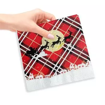 20 шт. Рождественские бумажные салфетки со снеговиком, рождественские зимние салфетки для декупажа, рождественская вечеринка, столовая посуда, домашний декор 20pcs