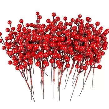 20 шт. рождественские стебли искусственные цветы и растения для универсального украшения дома рождественская елка подвесная