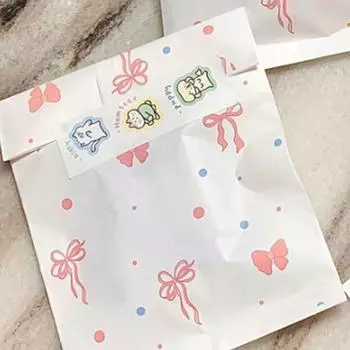 20 шт. Розовые подарочные бумажные пакеты с бантом Декоративные упаковочные пакеты Эстетичная упаковка для девочки