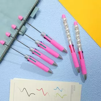20 шт. розовых макаронных стержней четырех цветов для ручек с бисером, сделай сам, креативная шариковая ручка с бисером, подарок учителю на свадьбу ко Дню святого Валентина Macaron Pink