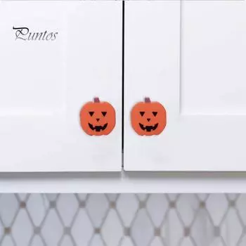 20 шт., ручка для двери шкафа в виде тыквы на Хэллоуин, рождественская мятная конфета, ящик для шкафа, комода, ручка для двери шкафа, праздничное украшение красный