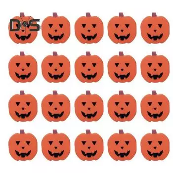 20 шт., ручка для двери шкафа в виде тыквы на Хэллоуин, рождественская мятная конфета, ящик для шкафа, комода, ручка для двери шкафа, праздничное украшение оранжевый