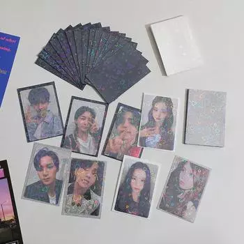 20 шт., рукава для карт, 61x91 мм, 20C, держатель в форме сердца для открыток, пленок, фотокарт, защита для игровых карт белый