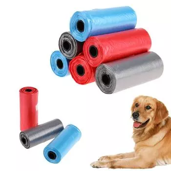 20 шт./рулон мешки для какашек для домашних животных, мешки для отходов щенков, чистый мешок, цветной