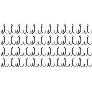 20 шт. рыболовные крючки для приманки, круглые рыболовные крючки для жестких приманок (4# Черный) Делавэр