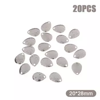 20 шт. Рыболовные лепестки-вертушки Металлические ложки в форме капель воды для снастей для рукоделия Приманка Инструмент Приманка Сделай сам Аксессуары для жестких приманок L