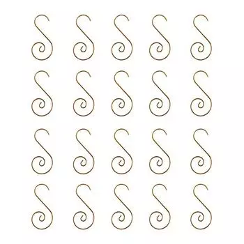 20 шт. S-образные крючки держатели подвесные украшения металлические крючки для Рождества Новый год golden