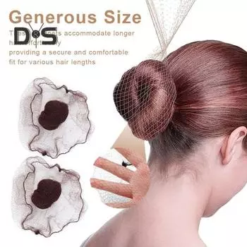 20 шт., сетка для волос «балетные булочки», 5 мм, невидимая дышащая эластичная нейлоновая ткань для женщин и девочек, стюардесса, медсестра, персонал банка, заколка для волос с эластичным краем, сетчатая крышка кофейный
