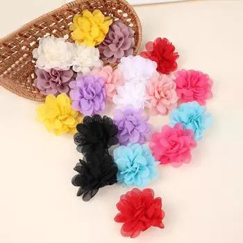 20 шт. Шифоновый цветок Заколка для волос Сладкий корейский стиль Цветочная заколка для волос Милая заколка для женщин Девушек Детский головной убор Аксессуары