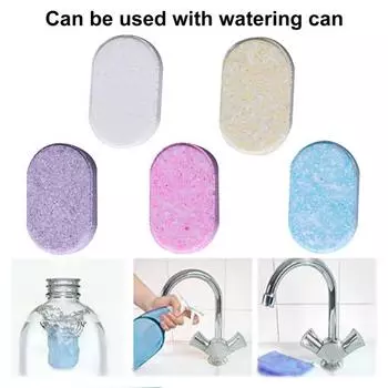 20 шт. шипучих таблеток, универсальное средство для удаления пятен, многоцелевое чистящее средство для удаления сложных пятен от жира 20PCS розовый