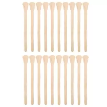 20 шт. шпатели для удаления волос на лице и теле, аппликатор, деревянные восковые палочки (Форма гитары)