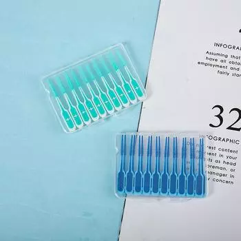 20 шт. силиконовые зубные палочки зубочистки межзубные щетки щетка для чистки зубов уход за зубами зубная нить зубочистки инструменты для полости рта чёрный