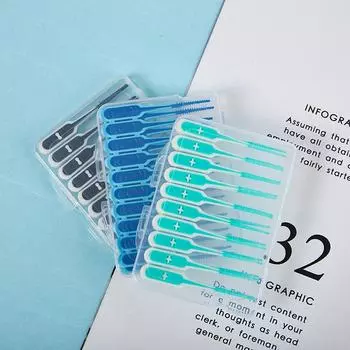 20 шт. силиконовые зубные палочки зубочистки межзубные щетки зубная щетка уход за зубами зубная нить зубочистки оральные инструменты синий
