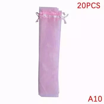 20 шт. складной веер мешочек завязывающийся на шнурке органза мешочки складной веер карманный мешок для наружной свадебной вечеринки сувенирные подарочные пакеты