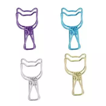 20 шт. Скрепки для бумаги Привлекательные декоративные стабильные полые конструкции Элегантный стиль многоразовые зажимы Purple