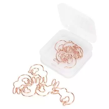 20 шт. скрепок для бумаг в форме золотого кролика, животных специальной формы, офисных документов, симпатичных булавок