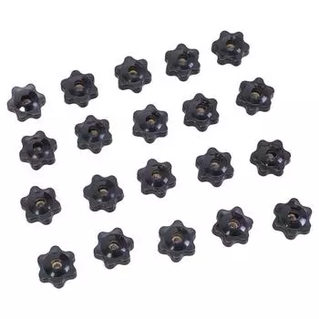 20 шт. Сливы Ручные гайки-барашки Ручка Механическая гайка-барашек Головка в форме звезды Зажимные гайки Ручка для оборудования Защелки