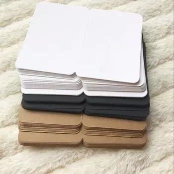 20 шт., сложенные пустые карты из крафт-бумаги, пустая открытка, бумажная открытка, поздравительная открытка на свадьбу/день рождения