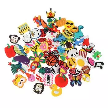 20 шт. случайный стиль DIY тапочки ПВХ милые мультяшные туфли шарм обувь пряжка