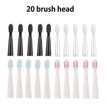 20 шт., сменные насадки для электрической зубной щетки Sonic, мягкие насадки для щетки, аксессуары для глубокой очистки для мужчин и женщин, взрослых 20pcs