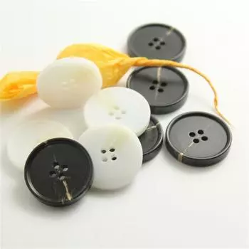 20 шт. смоляные 4-отверстия пуговицы швейные аксессуары размер полный для одежды декоративные пластиковые пуговицы ручной работы своими руками L чёрный