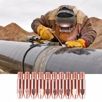- 20 шт. сопел для газовой горелки MIG, контактный наконечник для полуавтоматической сварки (0,8мм)