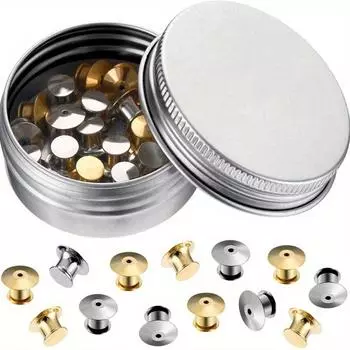 20 шт. сплошной плоский штифт пружинный штифт фиксатор металлический штифт задний фиксатор штифт фиксатор пряжка задняя сменная коробка 20pcs