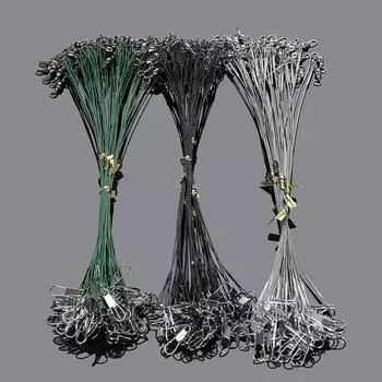 20 шт., стальная леска с защитой от укуса, поводок для стальной проволоки с поворотным рыболовным аксессуаром, поводок с сердечником, рыболовная проволока 15-40 см