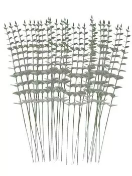 20 шт. стебли эвкалипта искусственные листья эвкалипта стебли зеленые настоящие сенсорные ветви листьев для домашнего офиса букет центральное украшение свадебное украшение темно-зеленого