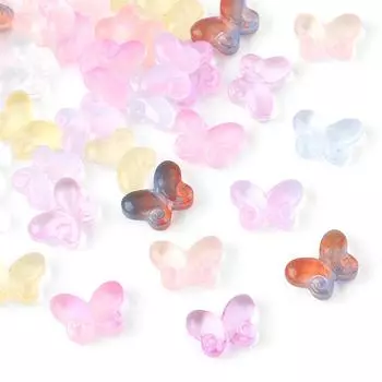 20 шт стеклянные бусины-бабочки для DIY ожерелье, браслет, серьги, изготовление ювелирных изделий, аксессуары для рукоделия