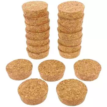 20 шт. стеклянные бутылки для напитков пробки деревянные пробки крышки для поделок конические пробки пробки светло-коричневые деревянные