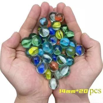 20 шт. стеклянных шариков 14 мм бусины оптом игрушки украшения 14mm 20 pcs