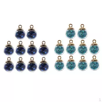 20 шт., стеклянный шар со звездной тематикой, подвески, ювелирные изделия, подарки, украшения «сделай сам», смешанный синий цвет, 16 мм