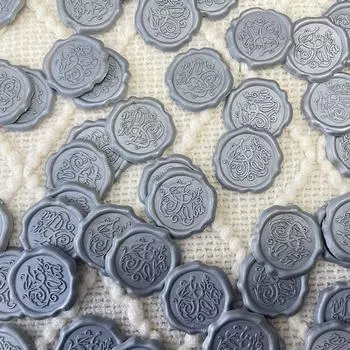 20 шт. стерические упаковочные наклейки с текстурированной упаковкой, наклейки для запечатывания, пригласительное письмо silver 20pcs