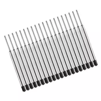 20 шт. стержней для шариковых ручек из металла для домашнего офиса и школы, 1,0 мм, для студентов, сменные стержни для чернильных ручек, запасные части, канцелярские принадлежности