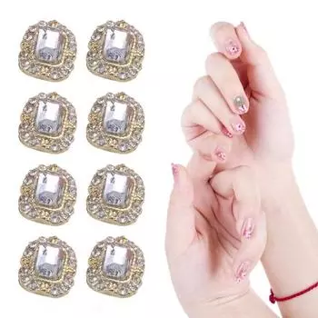 20 шт. стразы для ногтей яркие цвета с блестящей поверхностью потрясающий визуальный эффект устойчивые к выцветанию красочные стразы K