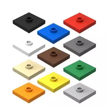 20 шт. строительные блоки 2x2 с 1 шпилькой, детали доски для сборки частиц, совместимые с 87580, креативные кирпичные игрушки